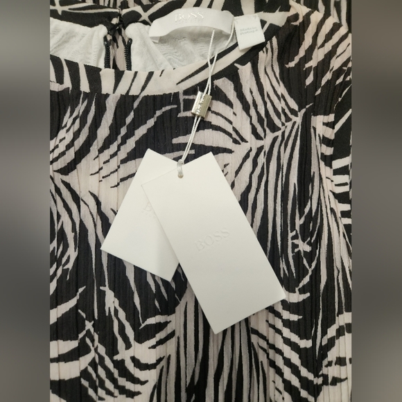 HUGO BOSS EMAGO PALM PRINT DRESS Size SMALL - Picture 13 of 16